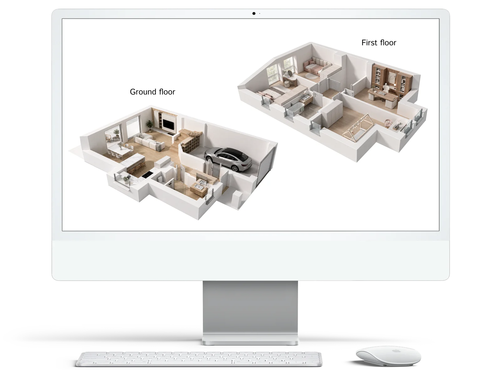 Ground and first floor in 3D